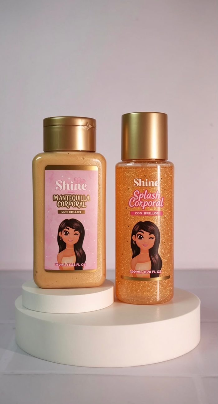 Combo Dorado: mantequilla corporal dorada y splash corporal dorado