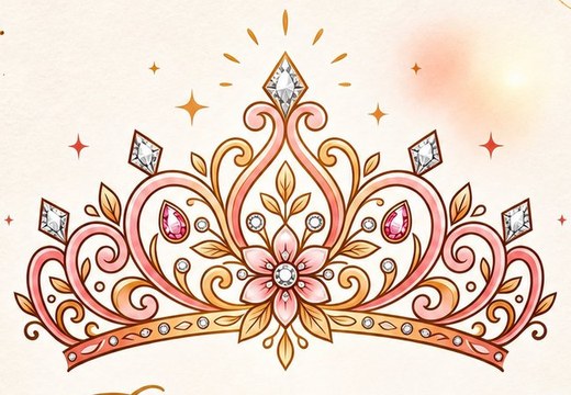 Corona del logotipo de Beautiful Princess